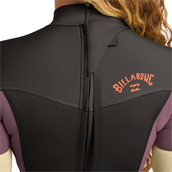 2026 Billabong Frauen Synergy 5/4mm Rückenreißverschluss Neoprenanzug 24BW211604 - Grey Violet